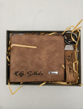 Personalized Wallet & Keychain Set for Men