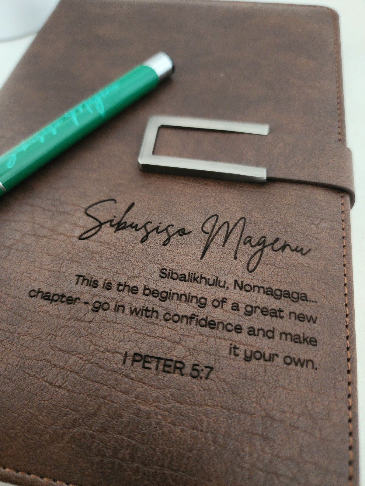 Personalized Notebook and Water Bottle Gift Set