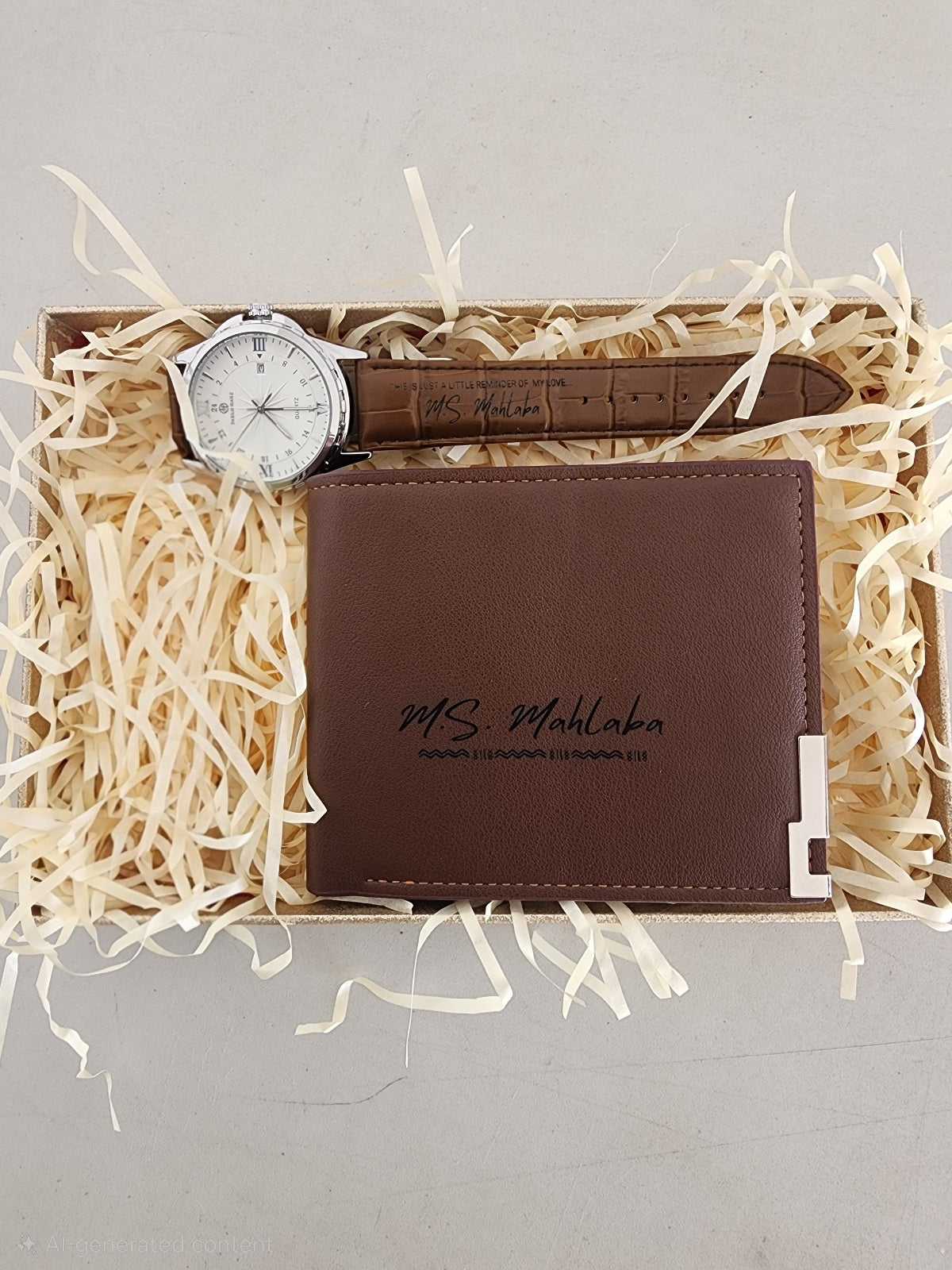 Personalized Wallet & Watch Gift Set for Men