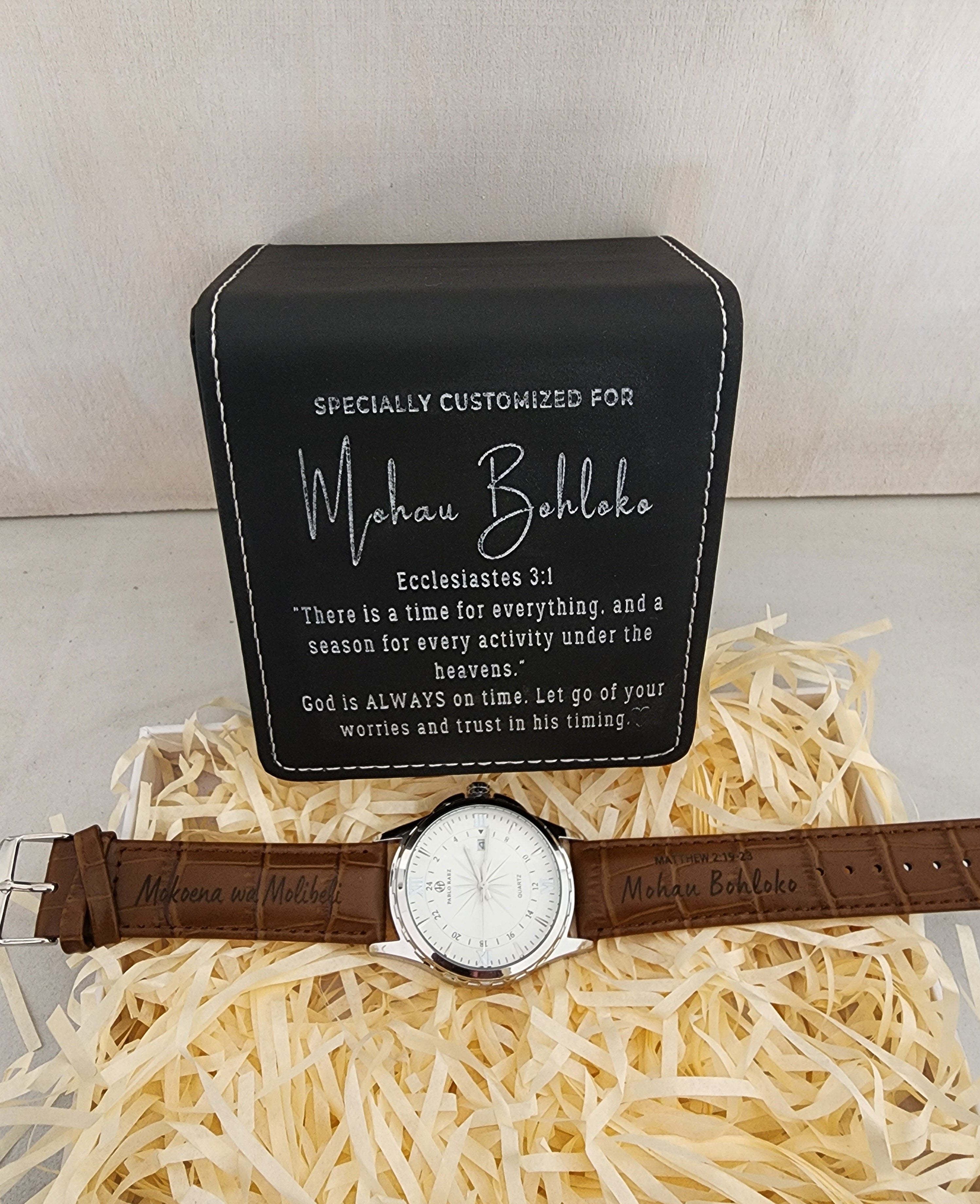 Personalized Watch, with a Box